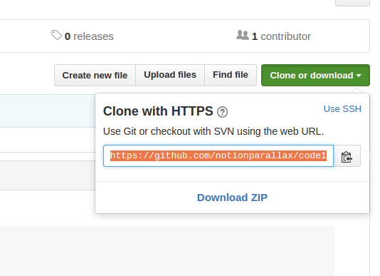 a screen shot of the GitHub interface