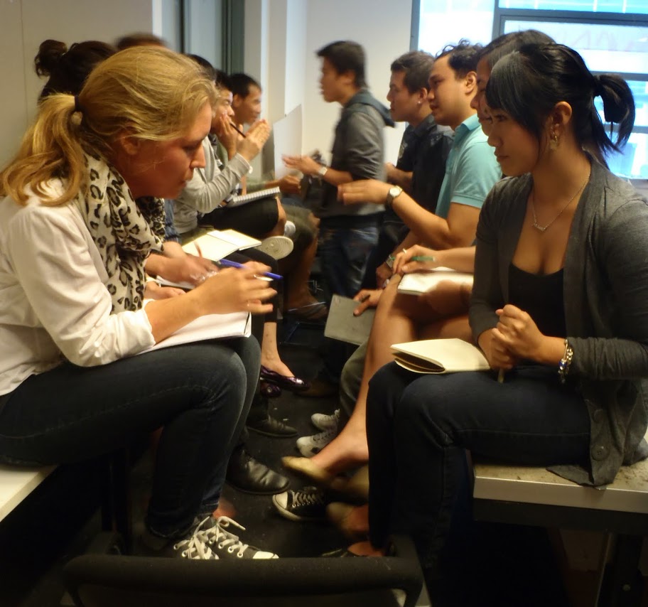 Mel and Sandra getting stuck into some ideas